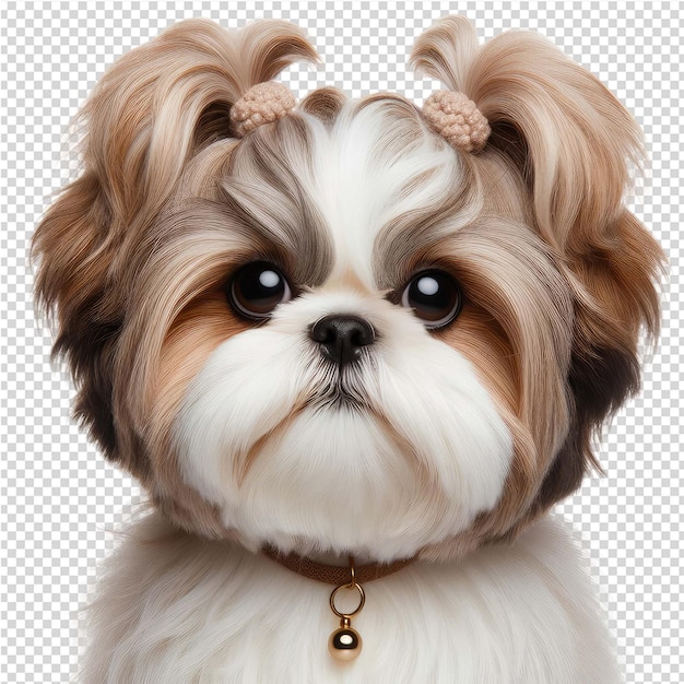 PSD a dog with a bow on its neck