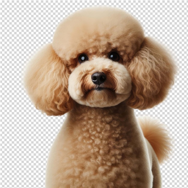 PSD a dog with a brown haircut on its face