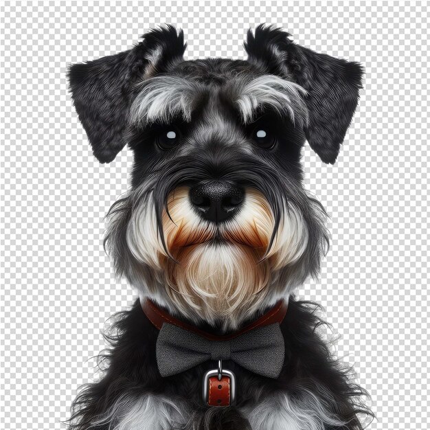 PSD a dog with a collar and a bow tie on it