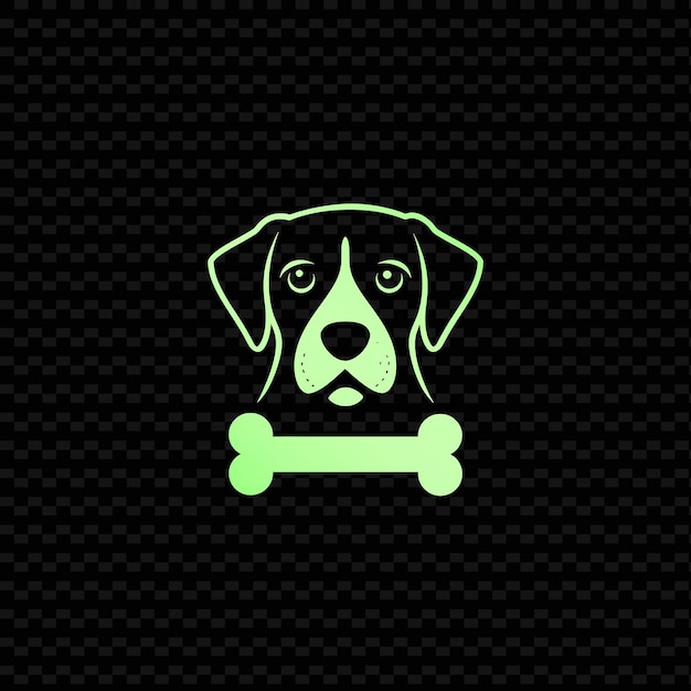 PSD a dog with a green skateboard on a black background