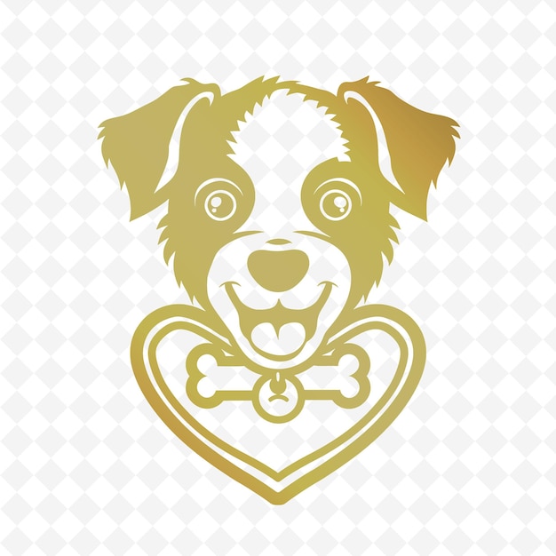 PSD a dog with a heart on its face