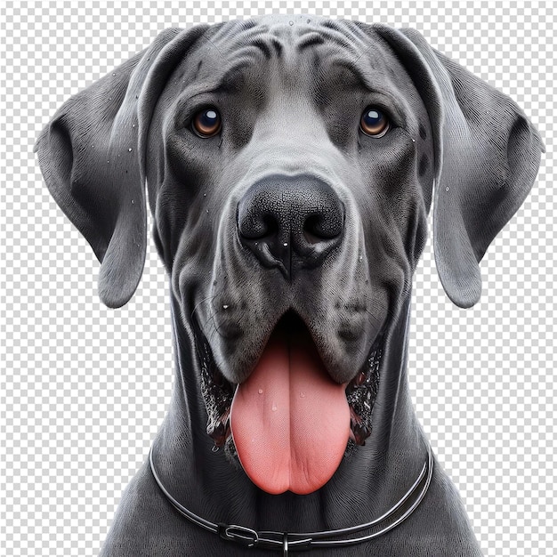 PSD a dog with its tongue out and a picture of it