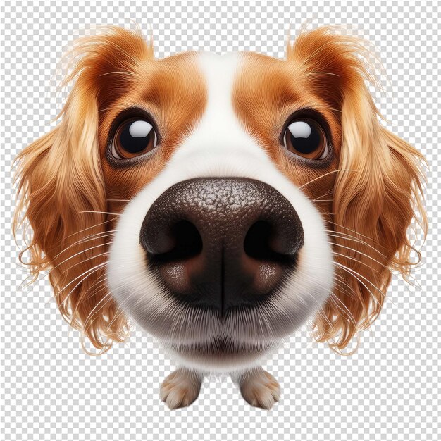 A dog with a nose that says quot the word dog quot on it