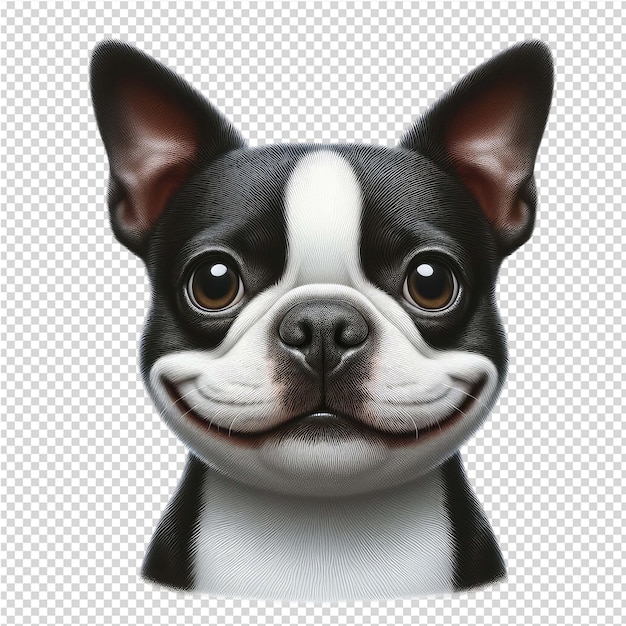 PSD viene mostrato un cane con un sorriso sulla faccia