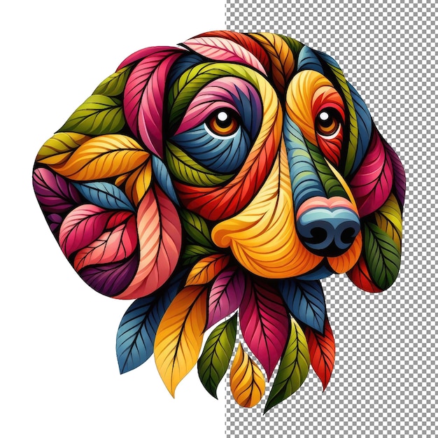 PSD doggy doodles художественное выражение собаки в png