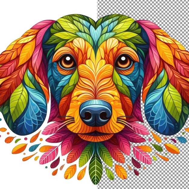 PSD doggy doodles artistieke hondenexpressie in png