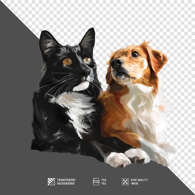 dogs and cats without background in hd quality