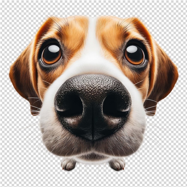 A dogs nose is shown on a paper