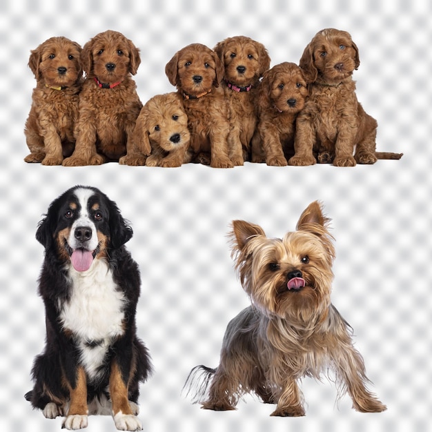 dogs on transparent background