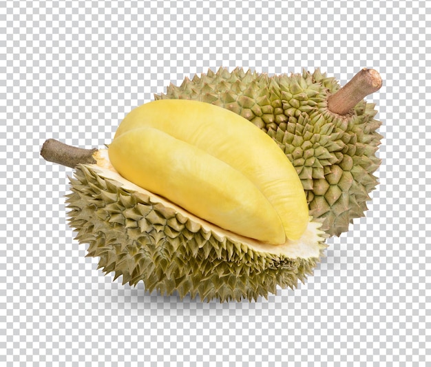 Dojrzałe owoce duriana na białym tle