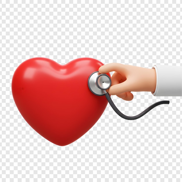 Dokter controleert de hartslag met een stethoscoop