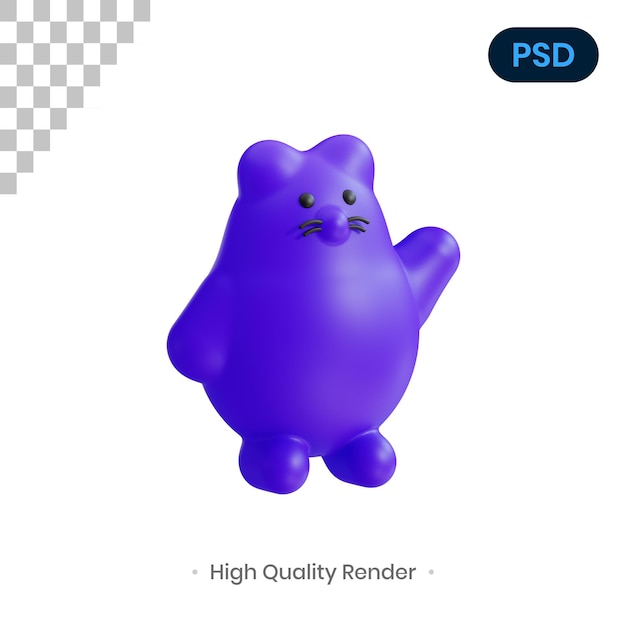 인형 3d 렌더링 그림 프리미엄 Psd