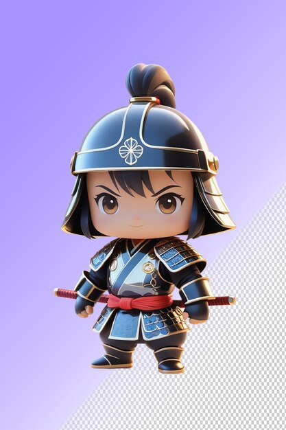 PSD a doll with a blue uniform and a sword in the front