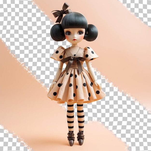 PSD a doll with a dress and shoes on it