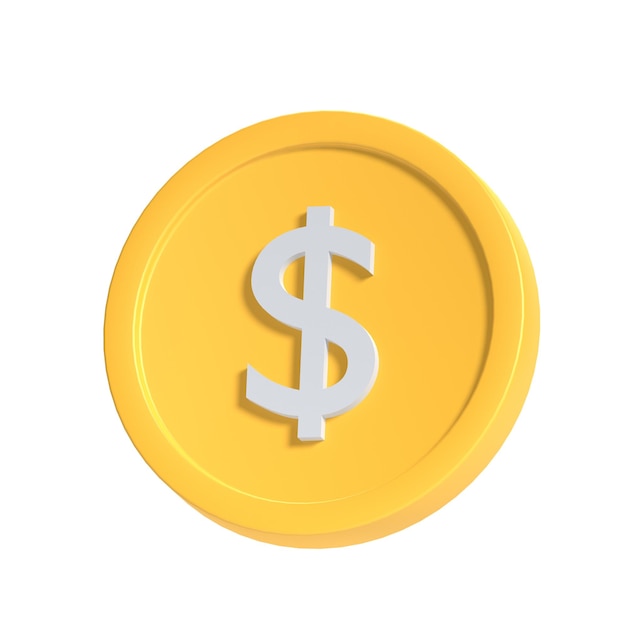 dollar 3d vector icon illustration asset