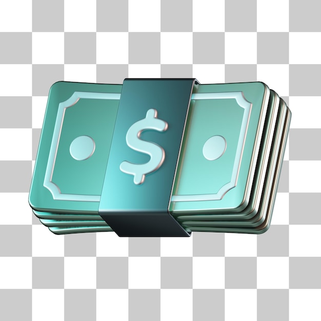 Dollar bank note 3d icon