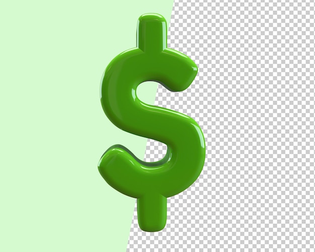 Rendering 3d di valuta del dollaro