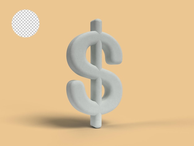 Dollar currency 3d rendering