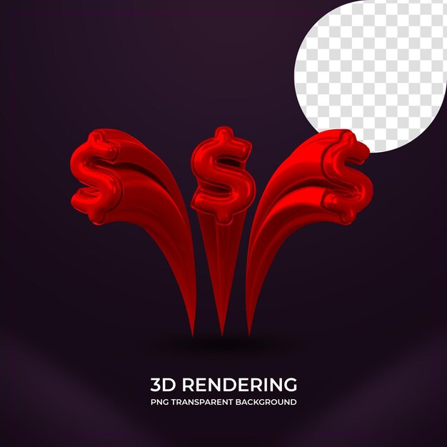 Dollar currency symbol 3d rendering