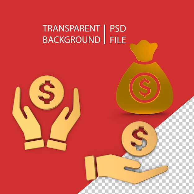 PSD dollar gold icon png