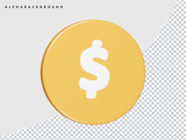 Dollar icon 3d illustration