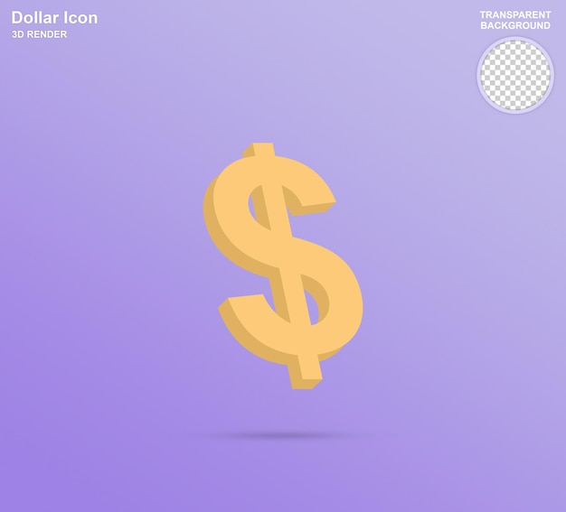 Dollar icon 3d