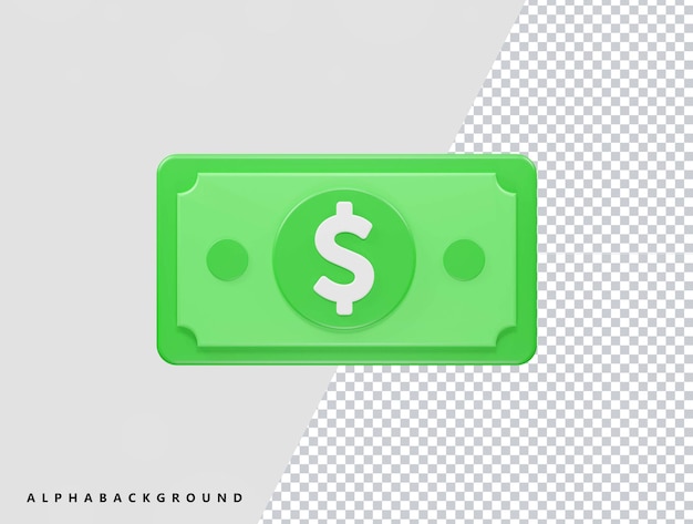 Dollar icon render 3d