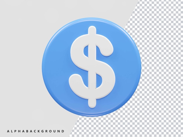 Dollar pictogram 3d