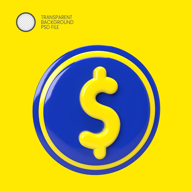 dollar pictogram render banner 3d