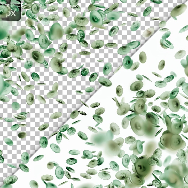 Dollar rain isolated on transparent background