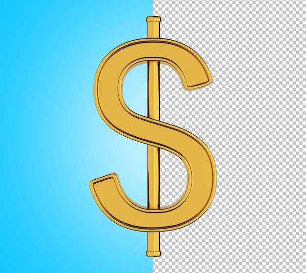 Dollar sign icon 3d