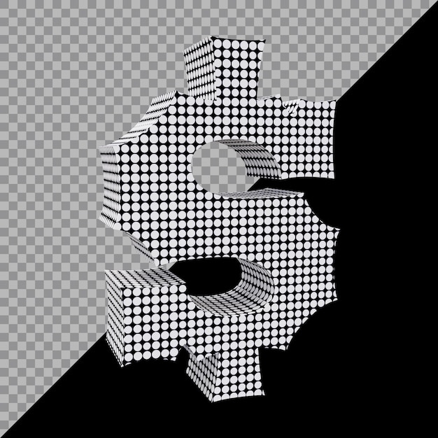 Dollar symbol in 3d render