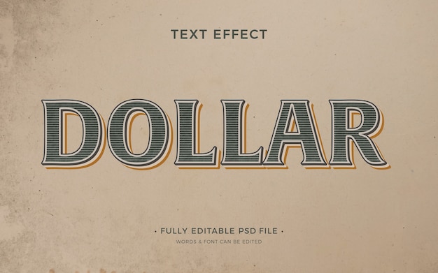 PSD dollar teksteffect