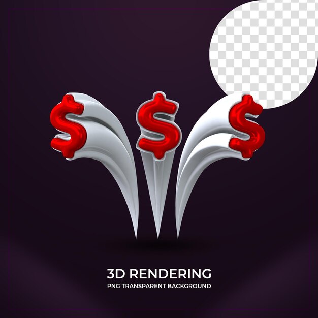 PSD dollar valutasymbool 3d-rendering