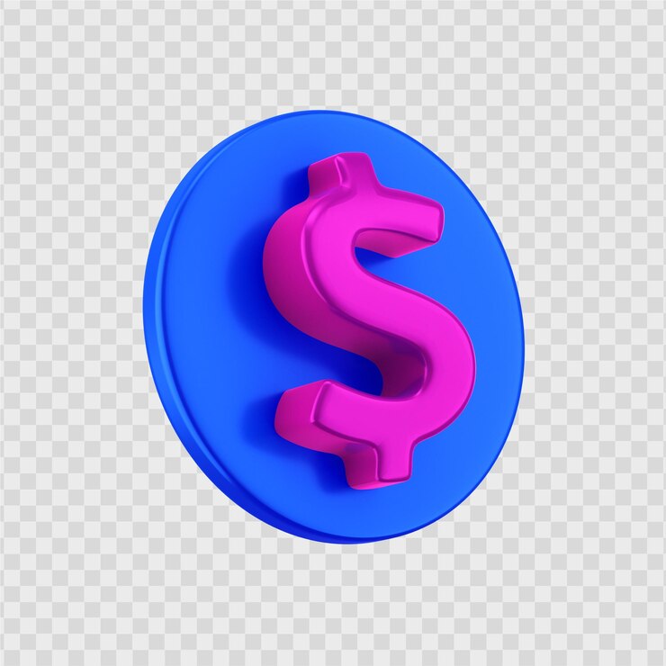 dollarteken 3d pictogram