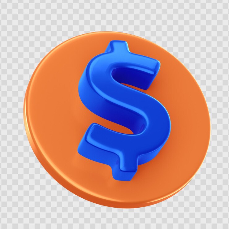 dollarteken 3d pictogram