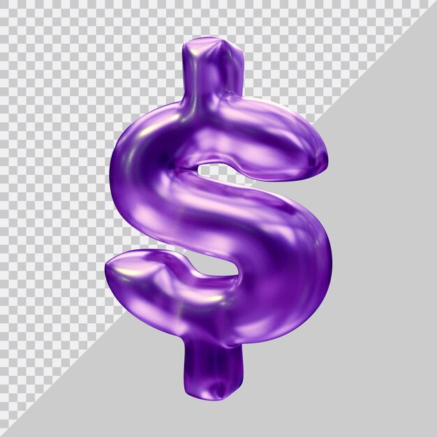 Dollarteken in 3d render