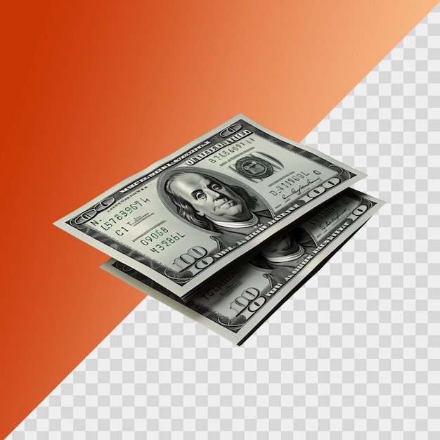 Dollers on isolated transparent background