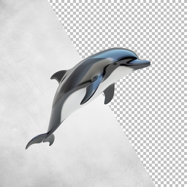 PSD dolphin fish isolated on transparent background