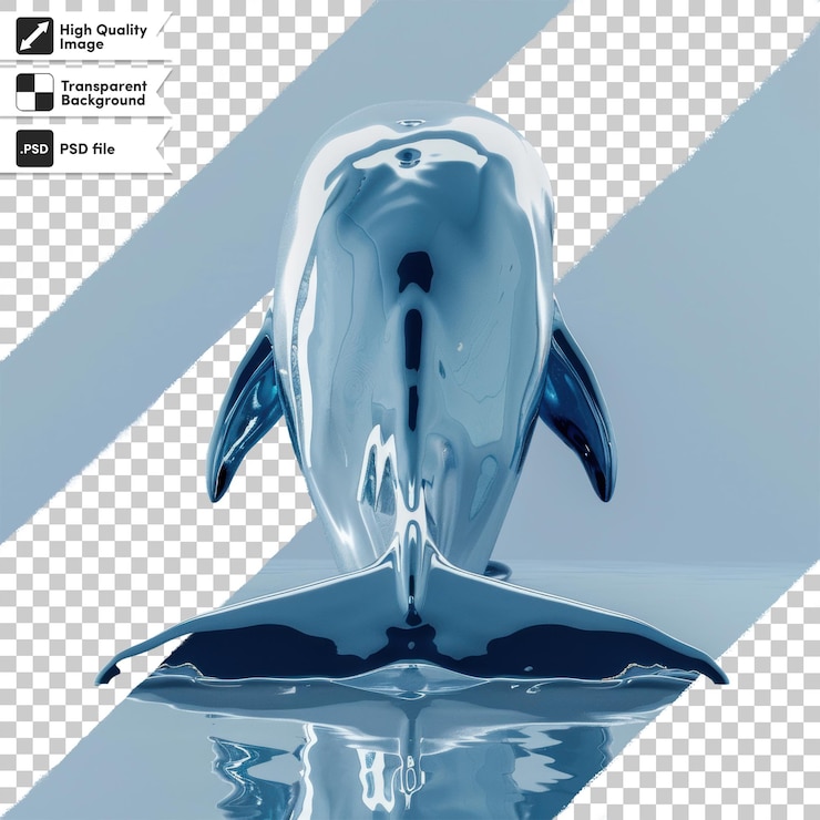 PSD a dolphin is on a piece of paper with the words dolphin on it