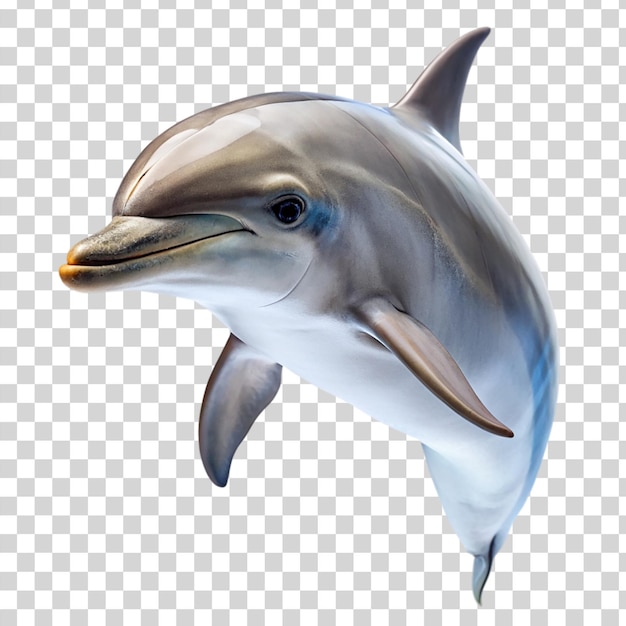 Delfino isolato su uno sfondo trasparente
