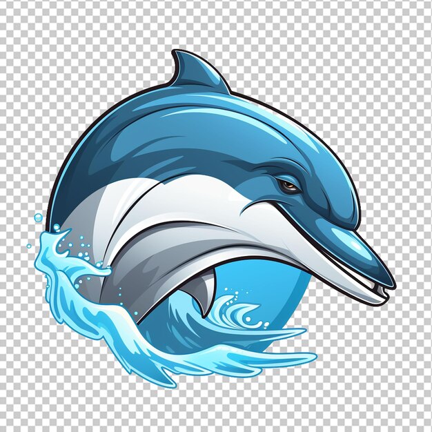 PSD dolphin mascot logo