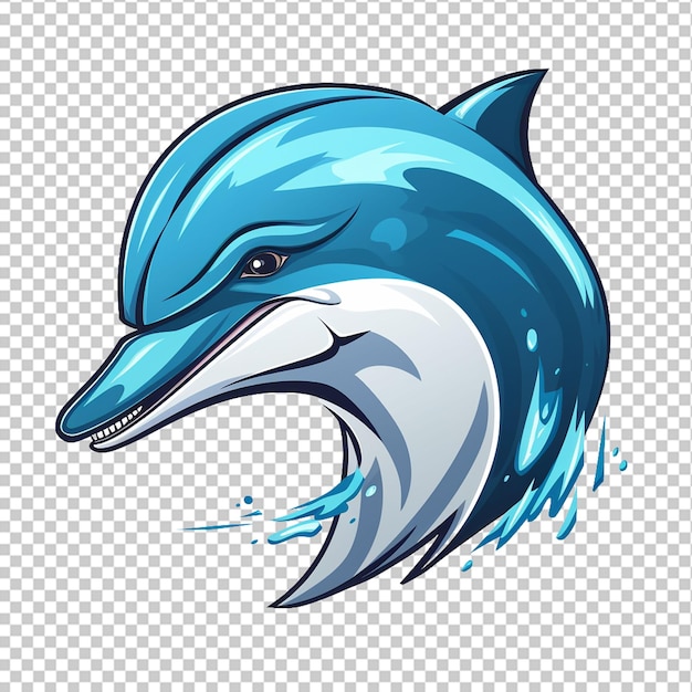 PSD dolphin mascot logo