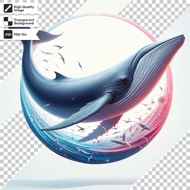 PSD a dolphin that is on a ball with a picture of a dolphin