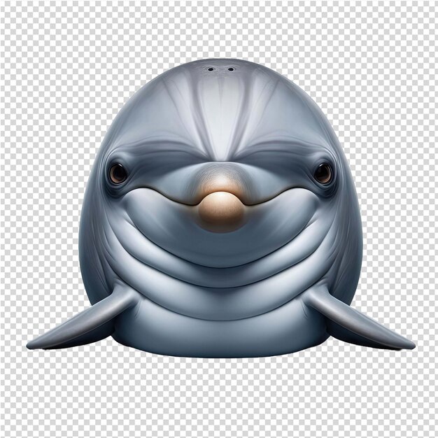 PSD a dolphin with a smile on its face and a smile on its face