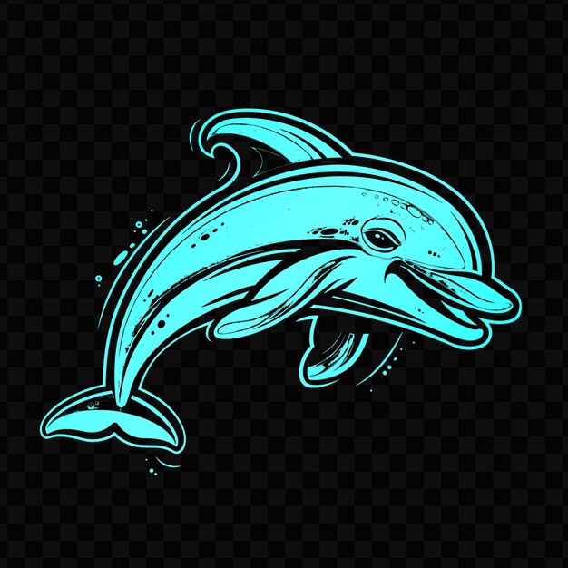 PSD a dolphin with a whale on the background