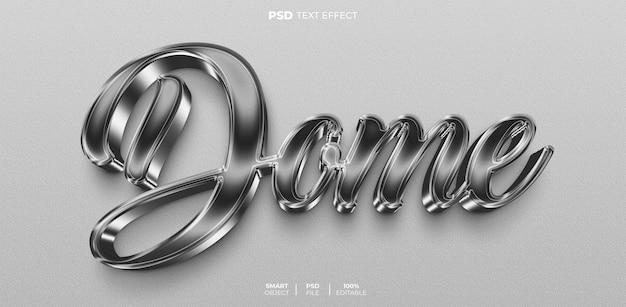 Dome 3d editable text effect