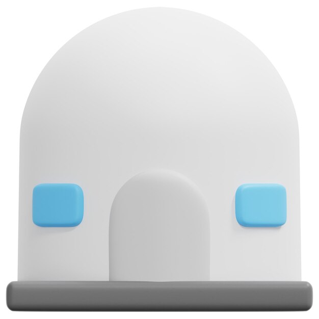 PSD dome 3d render icon illustration