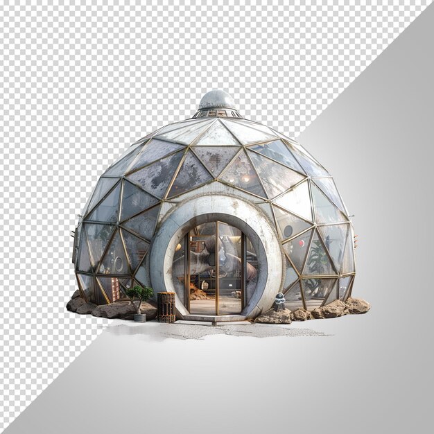 PSD a dome with a glass dome and a window with a glass dome