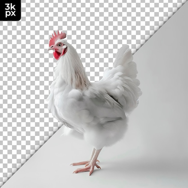 Domestic fowl isolated on transparent background